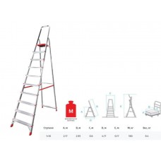 Лестница-стремянка алюм. проф. 213 см 10 ступ. 7,9 кг NV3110 Новая Высота
(макс. нагрузка 180 кг) Лестница-стремянка алюм. проф. 213 см 10 ступ. 7,9 кг NV3110 Новая Высота
(макс. нагрузка 180 кг)