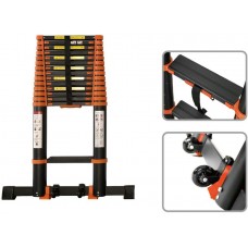 Лестница телескопическая 1-секц. алюм. 350см, 9 ступ. 8,5кг BLACK LINE STARTUL (ST9931-035)
(ширина ступени 8см, прорезиненные колеса и доп.стабилизаторы)