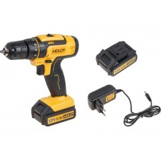 Аккум. дрель-шуруповерт MOLOT MBD 1215-1 DLi в кор.
(12В, 2 акк., 1.5 А/ч Li-Ion, 25 Нм, 2 скор.)