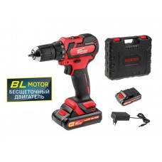 Аккум. дрель-шуруповерт WORTEX BD 1815 DLi в чем.
(18.0 В, 2 акк., 1.5 А/ч Li-Ion, БЕСЩЁТ., 2 скор., 40 Нм, шурупы до 8 мм)