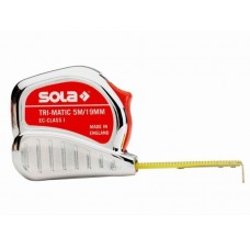 Рулетка 5м/19мм на карте "Tri-Matic" ТМ 5m (SOLA) Рулетка 5м/19мм на карте "Tri-Matic" ТМ 5m (SOLA)