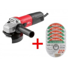 Одноручная углошлифмашина WORTEX AG 1210-1 в кор.+ АКЦИЯ!
(5 отр. кругов ВОЛАТ 125х1.2x22.2 мм для мет. в подарок!)