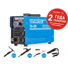 Инверторный аппарат аргонодуговой сварки SOLARIS TIG-200 + AK (TIG-MMA)
(DC TIG; HF; MMA; 200 A; 230 В)