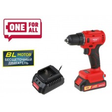 Аккум. дрель-шуруповерт WORTEX BD 1815-1 DLi в чем. ALL1 БЕСЩЕТ, 18 В, 50 Н*м, 1х1.5 А*ч, БЗП 10 мм
(шурупы до 9 мм)