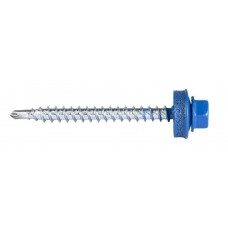 ЗУБР 50 х 4.8 мм, 250 шт., RAL 5005 синий насыщенный, СКД саморезы кровельные для деревянной обрешетки 4-300315-48-050-5005 Профессионал