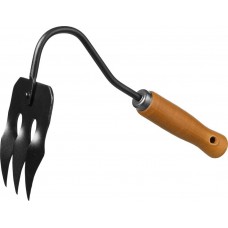 GRINDA 265 мм, 3 зубца, грабли-рыхлитель PROLine с деревянной ручкой 421514 GRINDA 265 мм, 3 зубца, грабли-рыхлитель PROLine с деревянной ручкой 421514