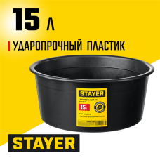STAYER 15 л, ударопрочный пластик, таз строительный круглый 06098-15_z01 STAYER 15 л, ударопрочный пластик, таз строительный круглый 06098-15_z01