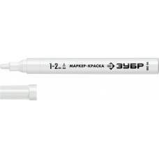 ЗУБР МК-200 1 мм, круглый, белый, маркер-краска, Профессионал (06326-8) ЗУБР МК-200 1 мм, круглый, белый, маркер-краска, Профессионал (06326-8)