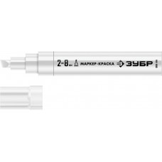 ЗУБР МК-800 2-8 мм, клиновидный, белый, экстрабольшой объем, маркер-краска, Профессионал (06327-8) ЗУБР МК-800 2-8 мм, клиновидный, белый, экстрабольшой объем, маркер-краска, Профессионал (06327-8)