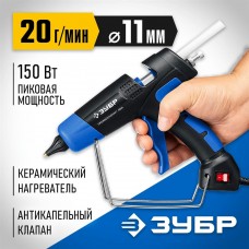 ЗУБР 11 мм, 150 Вт, пистолет термоклеевой электрический 06852-11 Профессионал ЗУБР 11 мм, 150 Вт, пистолет термоклеевой электрический 06852-11 Профессионал