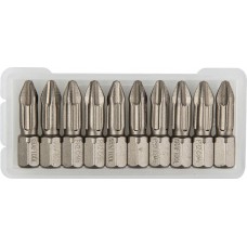 KRAFTOOL PH2, 10 шт., 25 мм, кованые профессиональные биты X-DRIVE 26121-2-25-10 KRAFTOOL PH2, 10 шт., 25 мм, кованые профессиональные биты X-DRIVE 26121-2-25-10