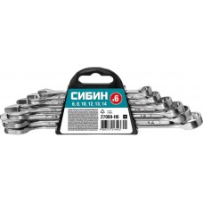 СИБИН 6 шт, 6 - 14 мм, набор комбинированных гаечных ключей 27089-H6_z01 СИБИН 6 шт, 6 - 14 мм, набор комбинированных гаечных ключей 27089-H6_z01