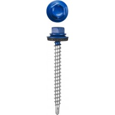 STAYER 51 х 4.8 мм, 1200 шт., RAL 5005 синий насыщенный, саморезы СКД кровельные для деревянной обрешетки 30300-48-051-5005 Master