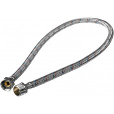 ЗУБР 1/2", 0.8 м, оплетка из нержавеющей стали, подводка гибкая для воды 51005-G/S-080 ЗУБР 1/2", 0.8 м, оплетка из нержавеющей стали, подводка гибкая для воды 51005-G/S-080