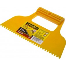 STAYER 230 мм, зубчатый, пластмассовый шпатель 1022-4 STAYER 230 мм, зубчатый, пластмассовый шпатель 1022-4