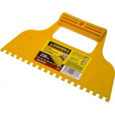 STAYER 230 мм, зубчатый, пластмассовый шпатель 1022-6 STAYER 230 мм, зубчатый, пластмассовый шпатель 1022-6