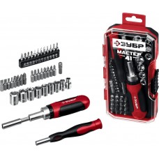 ЗУБР Мастер 41 41 шт, Набор: отвертка с насадками (25042) ЗУБР Мастер 41 41 шт, Набор: отвертка с насадками (25042)
