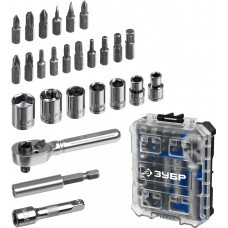 ЗУБР Компакт 26 шт, Набор: трещотка с насадками (25172) ЗУБР Компакт 26 шт, Набор: трещотка с насадками (25172)