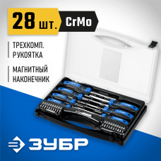 ЗУБР 28 предм., набор отверток, Профессионал (25240_z01) ЗУБР 28 предм., набор отверток, Профессионал (25240_z01)