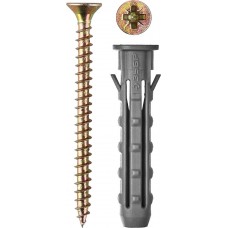 ЗУБР 40 x 6 мм, 10 шт., дюбели распорные в комплекте с саморезами ЕЖИК 30661-06-40 ЗУБР 40 x 6 мм, 10 шт., дюбели распорные в комплекте с саморезами ЕЖИК 30661-06-40