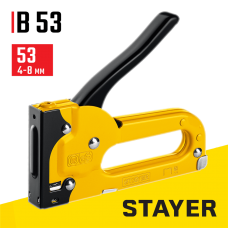 STAYER B-53, тип 53 (A/10/JT21) 23GA (4 - 8 мм), стальной степлер (3145_z02) STAYER B-53, тип 53 (A/10/JT21) 23GA (4 - 8 мм), стальной степлер (3145_z02)