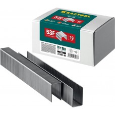 KRAFTOOL скобы тип 53F, 19 мм, скобы для степлера плоские 31787-19 KRAFTOOL скобы тип 53F, 19 мм, скобы для степлера плоские 31787-19