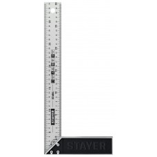 STAYER 300 мм, столярный угольник с нержавеющим полотном STABIL 3431-30_z02 STAYER 300 мм, столярный угольник с нержавеющим полотном STABIL 3431-30_z02