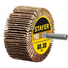 STAYER P80, 60х30 мм, круг шлифовальный лепестковый на шпильке 36608-080 STAYER P80, 60х30 мм, круг шлифовальный лепестковый на шпильке 36608-080