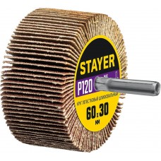 STAYER P120, 60х30 мм, круг шлифовальный лепестковый на шпильке 36608-120 STAYER P120, 60х30 мм, круг шлифовальный лепестковый на шпильке 36608-120