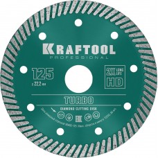 KRAFTOOL Ø 125Х22.2 мм, алмазный, сегментный, по армированному бетону, кирпичу диск отрезной TURBO 36682-125 KRAFTOOL Ø 125Х22.2 мм, алмазный, сегментный, по армированному бетону, кирпичу диск отрезной TURBO 36682-125