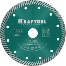 KRAFTOOL Ø 150Х22.2 мм, алмазный, сегментный, по армированному бетону, кирпичу диск отрезной TURBO 36682-150 KRAFTOOL Ø 150Х22.2 мм, алмазный, сегментный, по армированному бетону, кирпичу диск отрезной TURBO 36682-150