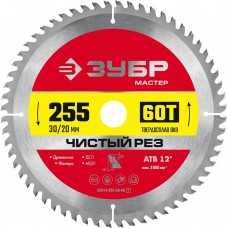 ЗУБР Чистый рез, 255 x 30/20 мм, 60Т, пильный диск по дереву (36914-255-30-60_z01) ЗУБР Чистый рез, 255 x 30/20 мм, 60Т, пильный диск по дереву (36914-255-30-60_z01)