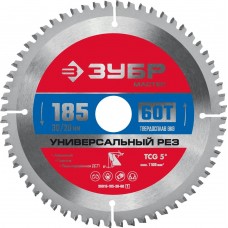 ЗУБР 185 x 30/20 мм, 60Т, диск пильный по алюминию 36916-185-30-60_z01 ЗУБР 185 x 30/20 мм, 60Т, диск пильный по алюминию 36916-185-30-60_z01