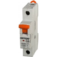 СВЕТОЗАР 10 А, 230/400 B, 10 kA, 1-полюсной, "C", автоматический выключатель SV-49071-10-C СВЕТОЗАР 10 А, 230/400 B, 10 kA, 1-полюсной, "C", автоматический выключатель SV-49071-10-C
