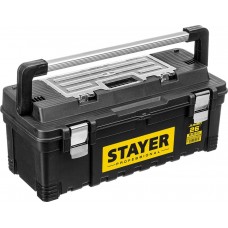 STAYER 656 х 270 х 285 мм (26"), пластиковый, ящик для инструмента JUMBO-26 38003-26_z01 Professional STAYER 656 х 270 х 285 мм (26"), пластиковый, ящик для инструмента JUMBO-26 38003-26_z01 Professional