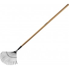 GRINDA 400x220x1500 мм, 22 плоских зубца, грабли садовые веерные 39593 GRINDA 400x220x1500 мм, 22 плоских зубца, грабли садовые веерные 39593