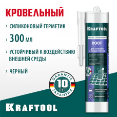 KRAFTOOL ROOF 300 мл черный, Кровельный силиконовый герметик (41258-4) KRAFTOOL ROOF 300 мл черный, Кровельный силиконовый герметик (41258-4)
