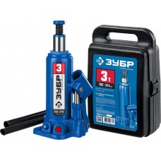ЗУБР 3 т, 192-374 мм, домкрат бутылочный гидравлический в кейсе 43060-3-K_z01 Профессионал ЗУБР 3 т, 192-374 мм, домкрат бутылочный гидравлический в кейсе 43060-3-K_z01 Профессионал