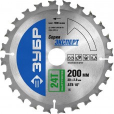 ЗУБР Ø 200 x 30 мм, 24T, диск пильный по дереву "Быстрый рез" 36901-200-30-24 ЗУБР Ø 200 x 30 мм, 24T, диск пильный по дереву "Быстрый рез" 36901-200-30-24