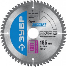 ЗУБР Ø 185 х Ø 30 мм, 60T, диск пильный по алюминию, ламинату 36907-185-30-60 ЗУБР Ø 185 х Ø 30 мм, 60T, диск пильный по алюминию, ламинату 36907-185-30-60