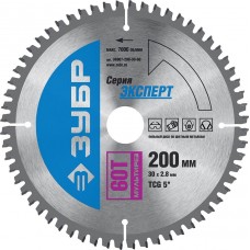 ЗУБР Ø 200 х Ø 30 мм, 60T, диск пильный по алюминию, ламинату 36907-200-30-60 ЗУБР Ø 200 х Ø 30 мм, 60T, диск пильный по алюминию, ламинату 36907-200-30-60