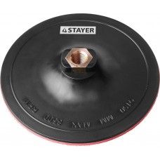 STAYER Ø 150 мм, М14, на липучке, тарелка опорная для УШМ 35742-150 STAYER Ø 150 мм, М14, на липучке, тарелка опорная для УШМ 35742-150
