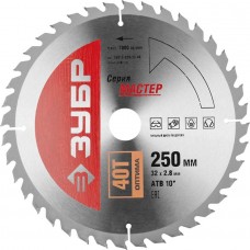 ЗУБР Ø 250 x 32 мм, 40T, диск пильный по дереву "Оптимальный рез" 36912-250-32-40 ЗУБР Ø 250 x 32 мм, 40T, диск пильный по дереву "Оптимальный рез" 36912-250-32-40