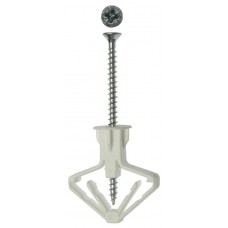 ЗУБР 4 шт., 10 х 50 мм, тип "Бабочка", полипропиленовый, с оцинкованным саморезом, дюбель для пустотелых конструкций 4-301326 ЗУБР 4 шт., 10 х 50 мм, тип "Бабочка", полипропиленовый, с оцинкованным саморезом, дюбель для пустотелых конструкций 4-301326