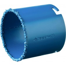 ЗУБР d 73 мм, L - 55 мм, карбид-вольфрамовое нанесение, кольцевая коронка 33350-73_z01 Профессионал ЗУБР d 73 мм, L - 55 мм, карбид-вольфрамовое нанесение, кольцевая коронка 33350-73_z01 Профессионал