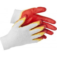 STAYER L-XL, 13 класс, х/б, перчатки с двойным латексным обливом, повышенной износостойкости, трикотажные 11409-XL Master