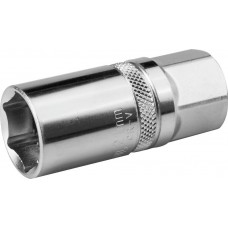 KRAFTOOL 1/2", 21 мм, Cr-V сталь, хромированная, торцовая головка 27812-21_z01 KRAFTOOL 1/2", 21 мм, Cr-V сталь, хромированная, торцовая головка 27812-21_z01