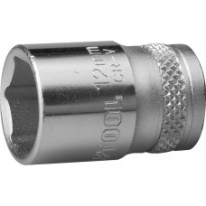 KRAFTOOL 1/4", 12 мм, Cr-V сталь, хромированная, торцовая головка 27815-12_z01 KRAFTOOL 1/4", 12 мм, Cr-V сталь, хромированная, торцовая головка 27815-12_z01