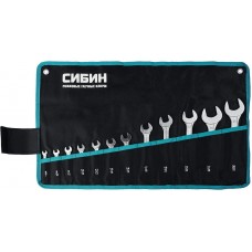 СИБИН 7 шт, 8 - 24 мм, набор ключей гаечных рожковых 27013-H12 СИБИН 7 шт, 8 - 24 мм, набор ключей гаечных рожковых 27013-H12