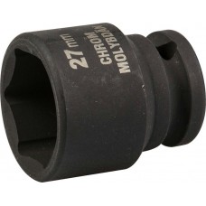 KRAFTOOL 1/2", 27 мм, Cr-Mo сталь, фосфатированная, торцовая головка ударная 27940-27_z01 KRAFTOOL 1/2", 27 мм, Cr-Mo сталь, фосфатированная, торцовая головка ударная 27940-27_z01